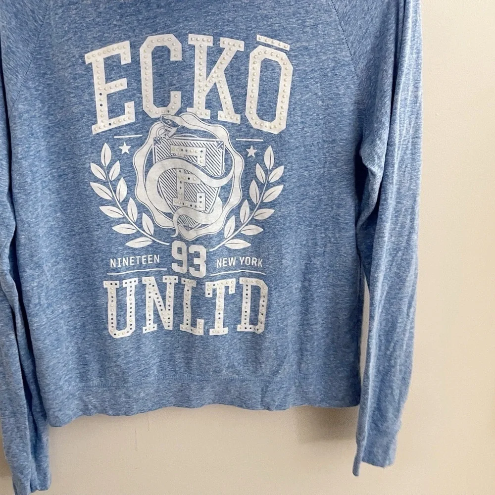 Ecko Unltd Y2K Bling Back Hoodie Jacket Casual Comfy School